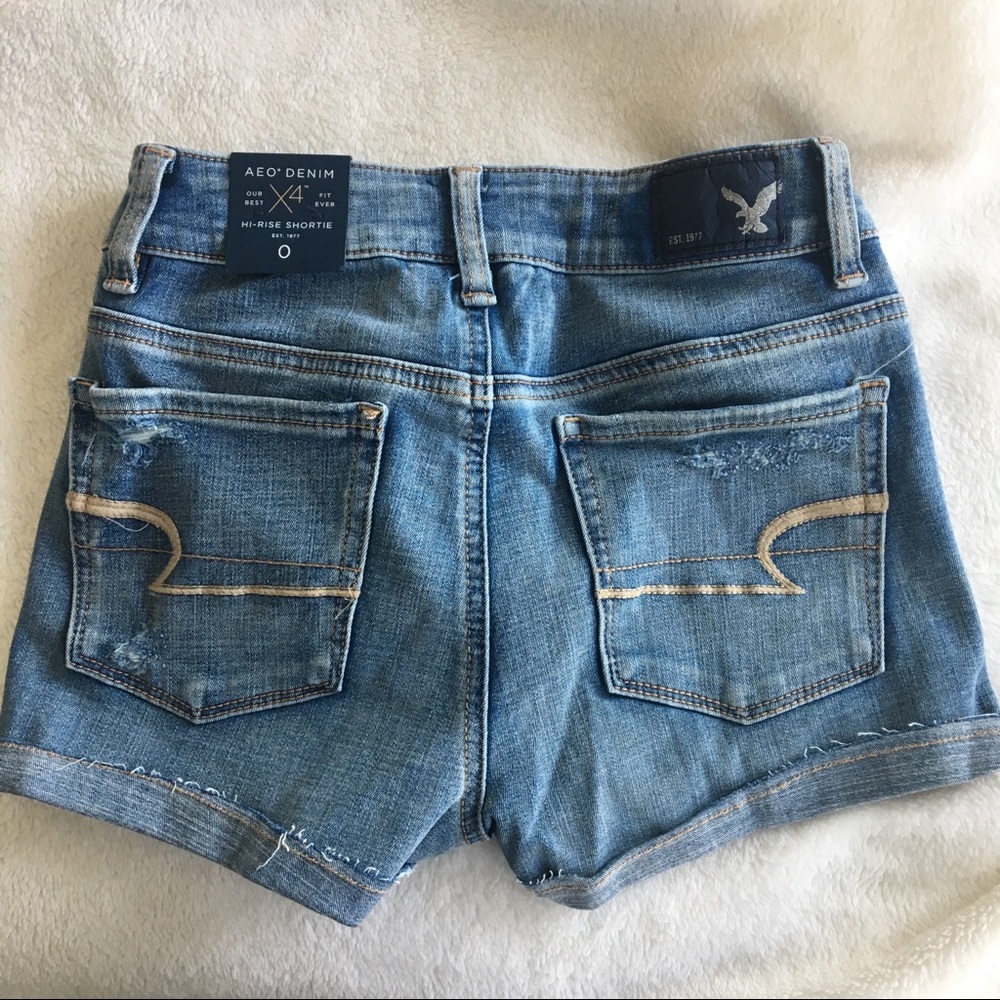 Hi-Rise Ripped Jean Shorts - Picture 2 of 4